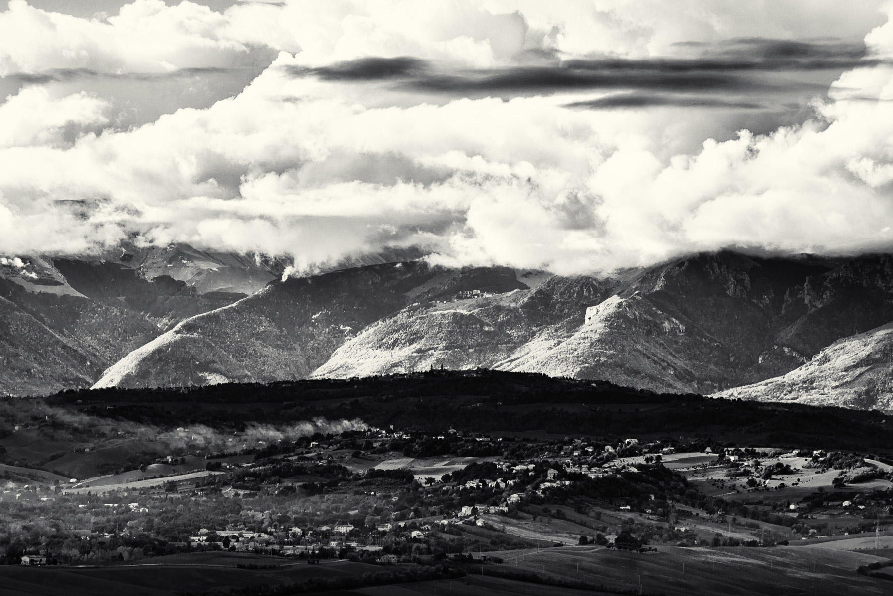 The shadow of the clouds