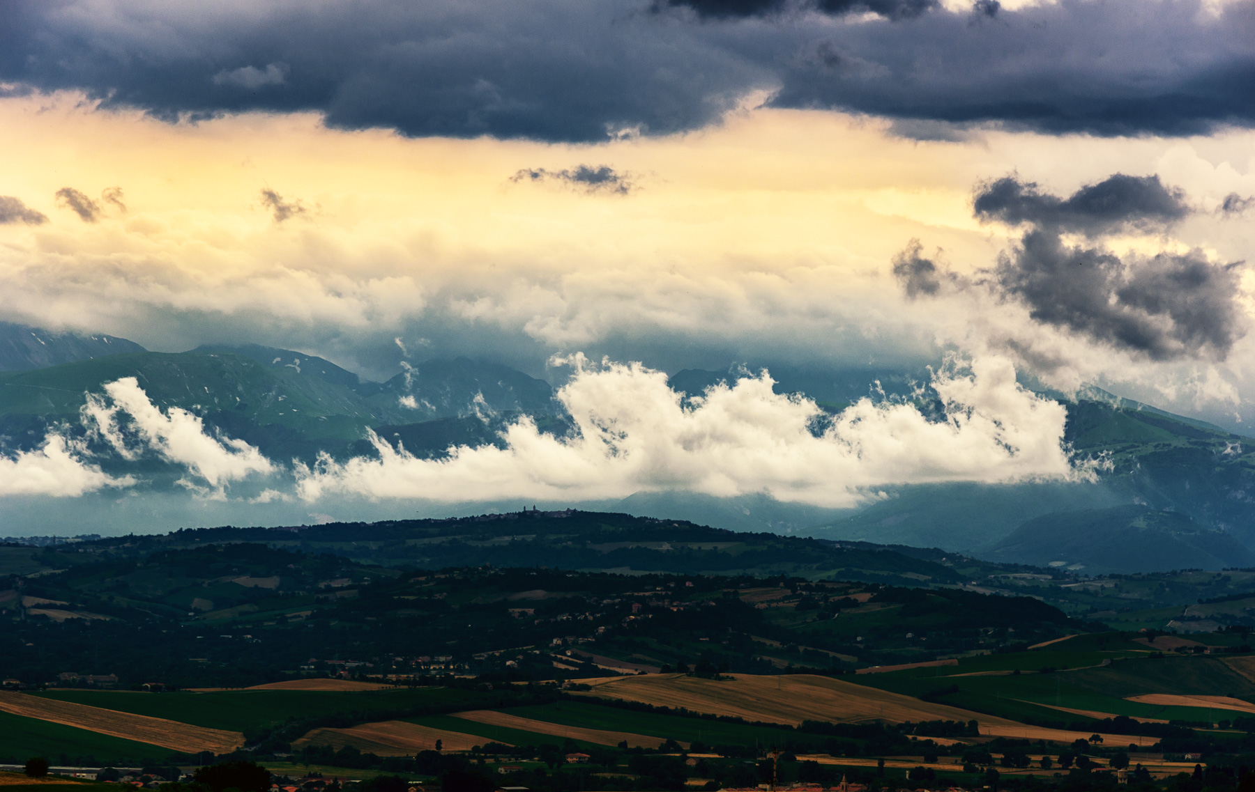 Clouds and mountains