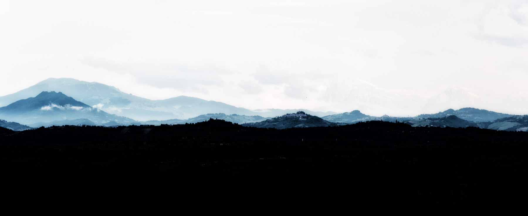 Shades of blue mountains