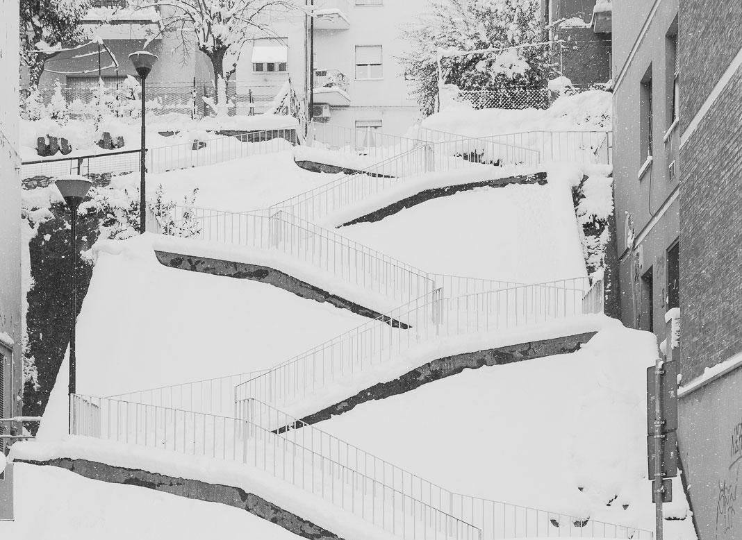 Snow and stones